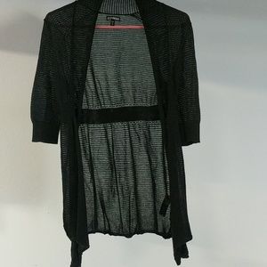 Black see through cardigan