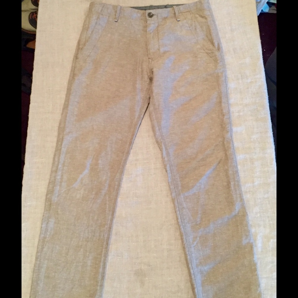 Banana Republic Light Grey Linen Pants 31/32