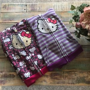 Two hello kitty hoodie sweatshirts