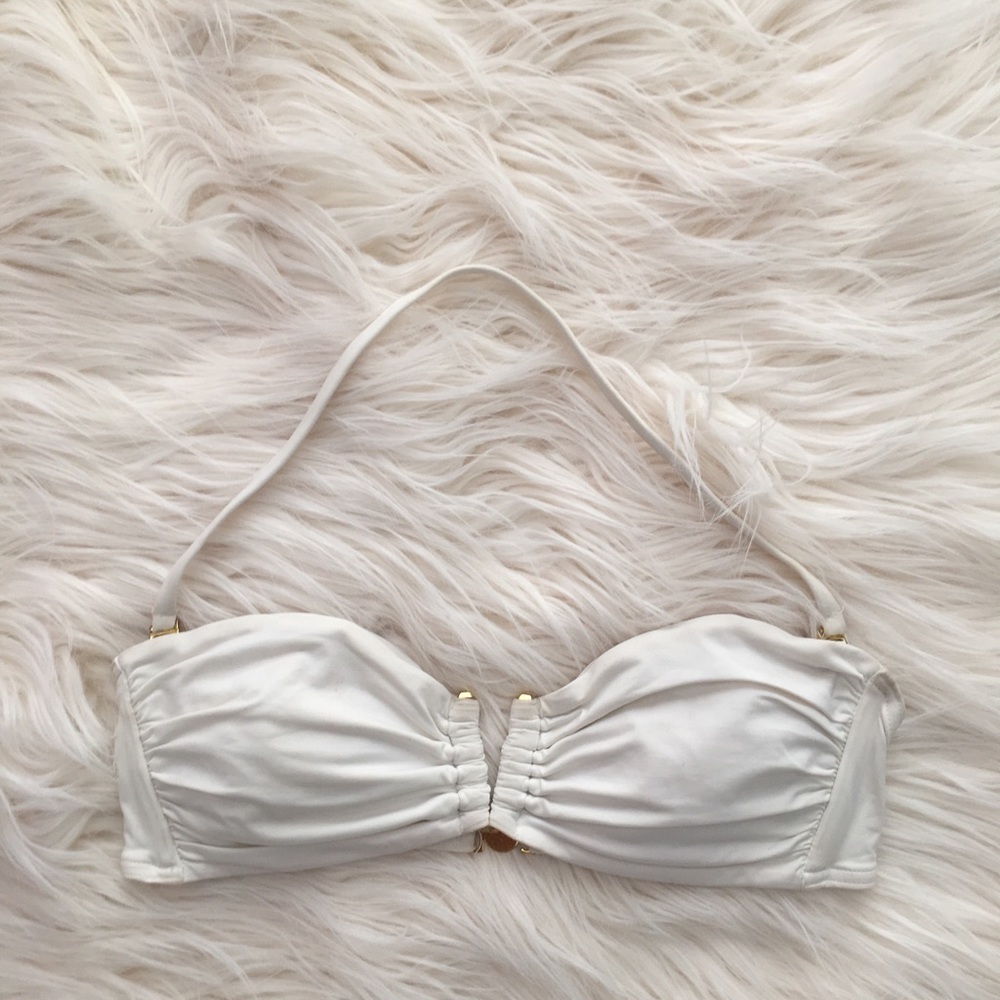White Victoria's Secret V bandeau bikini top