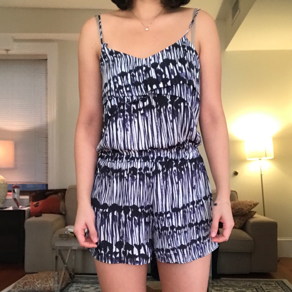 Blue and white Zara romper/ jumpsuit