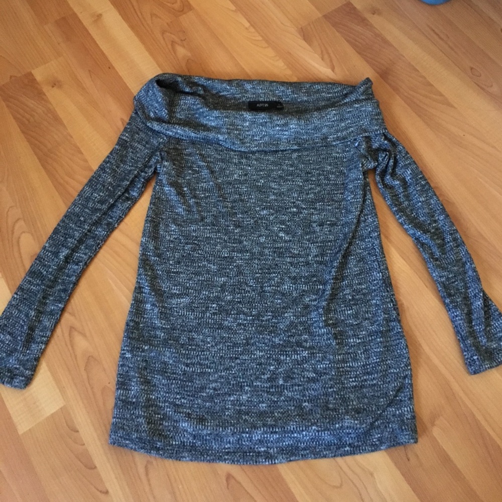 Gray off the shoulder top