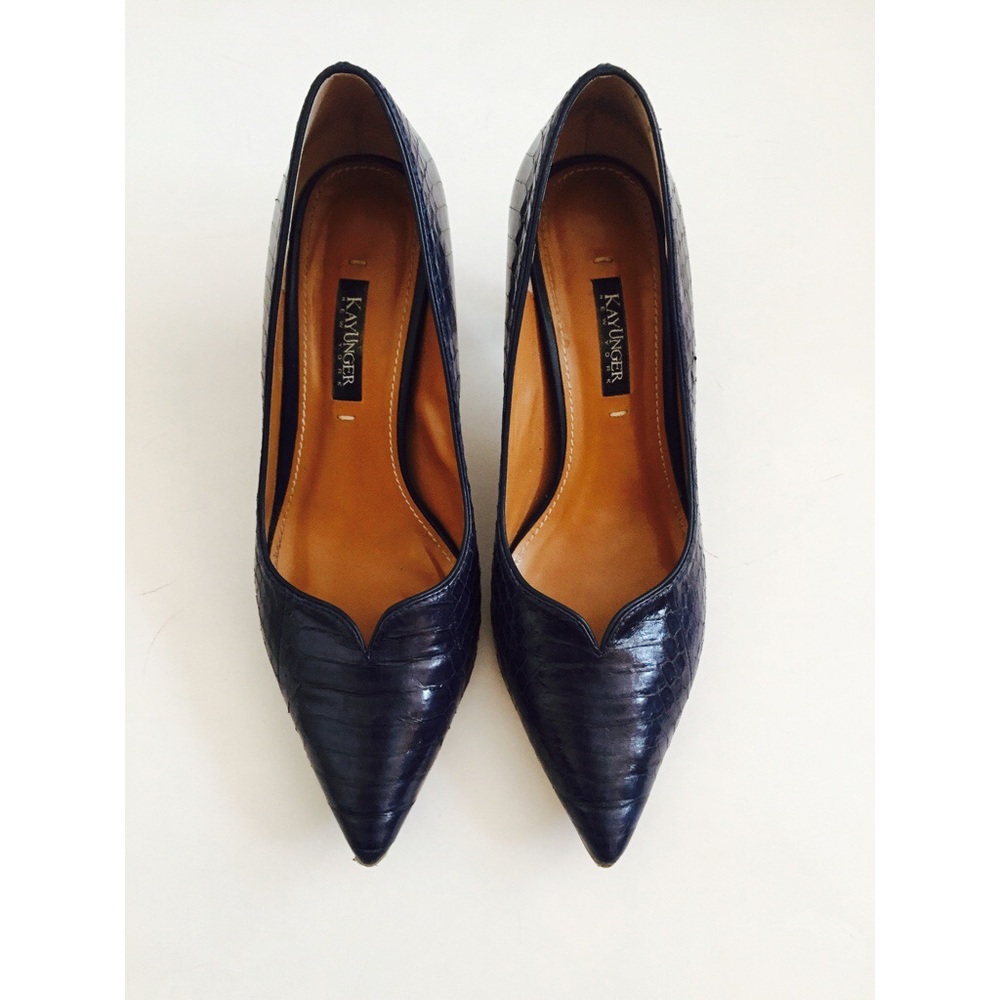 Blue Kay Unger pumps