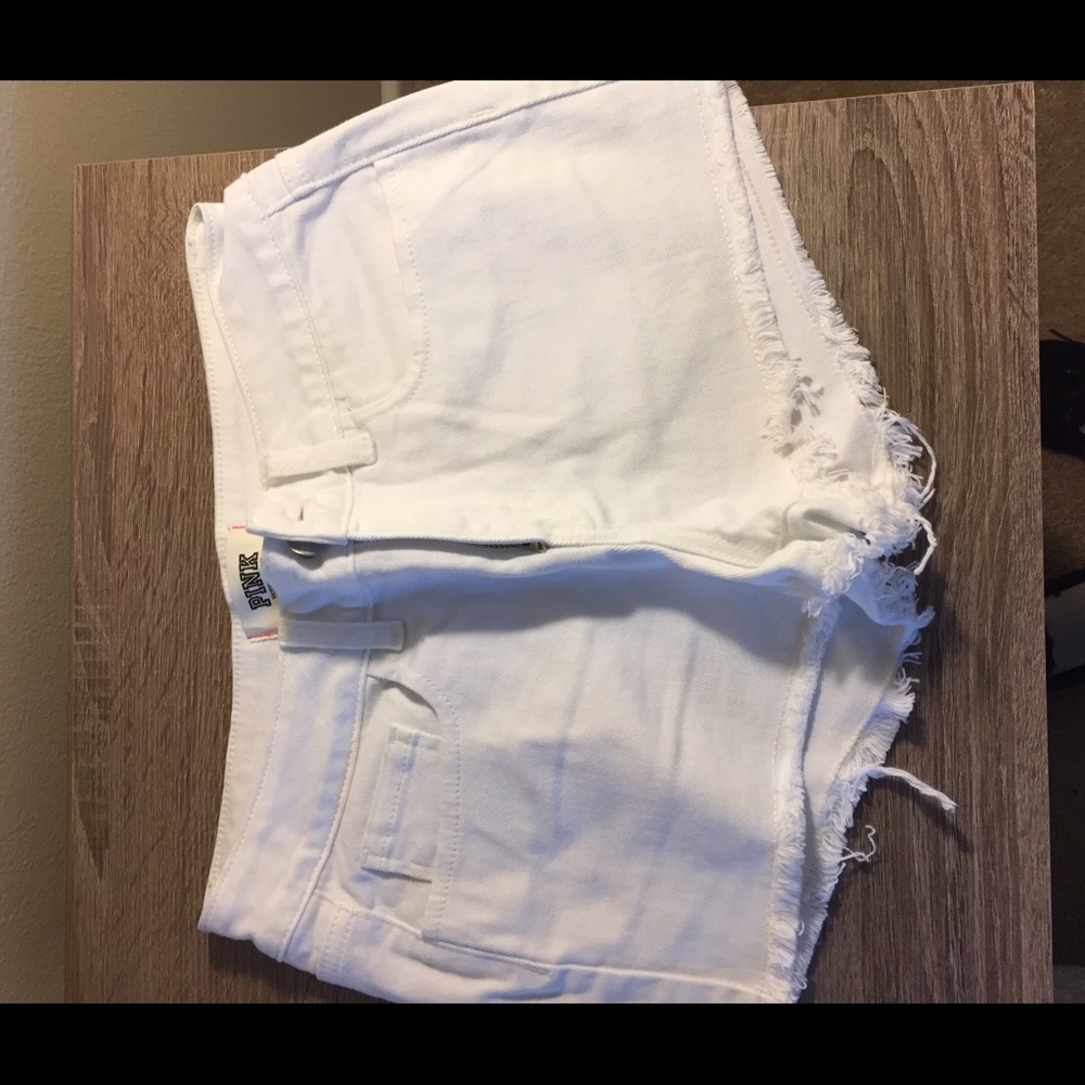 Victoria's Secret PINK White Denim Shorts