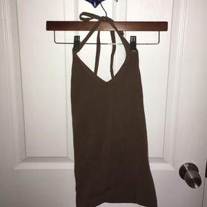 Theory Brown Halter Top