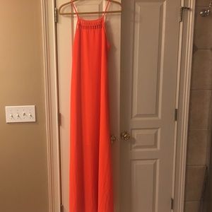 🌺Bright orange maxi dress with pretty detail🌺