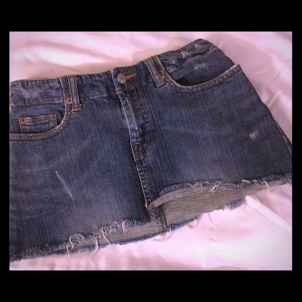 Wax Jeans Distressed Jean skirt