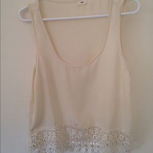 Gorgeous off white tank top from TOBI