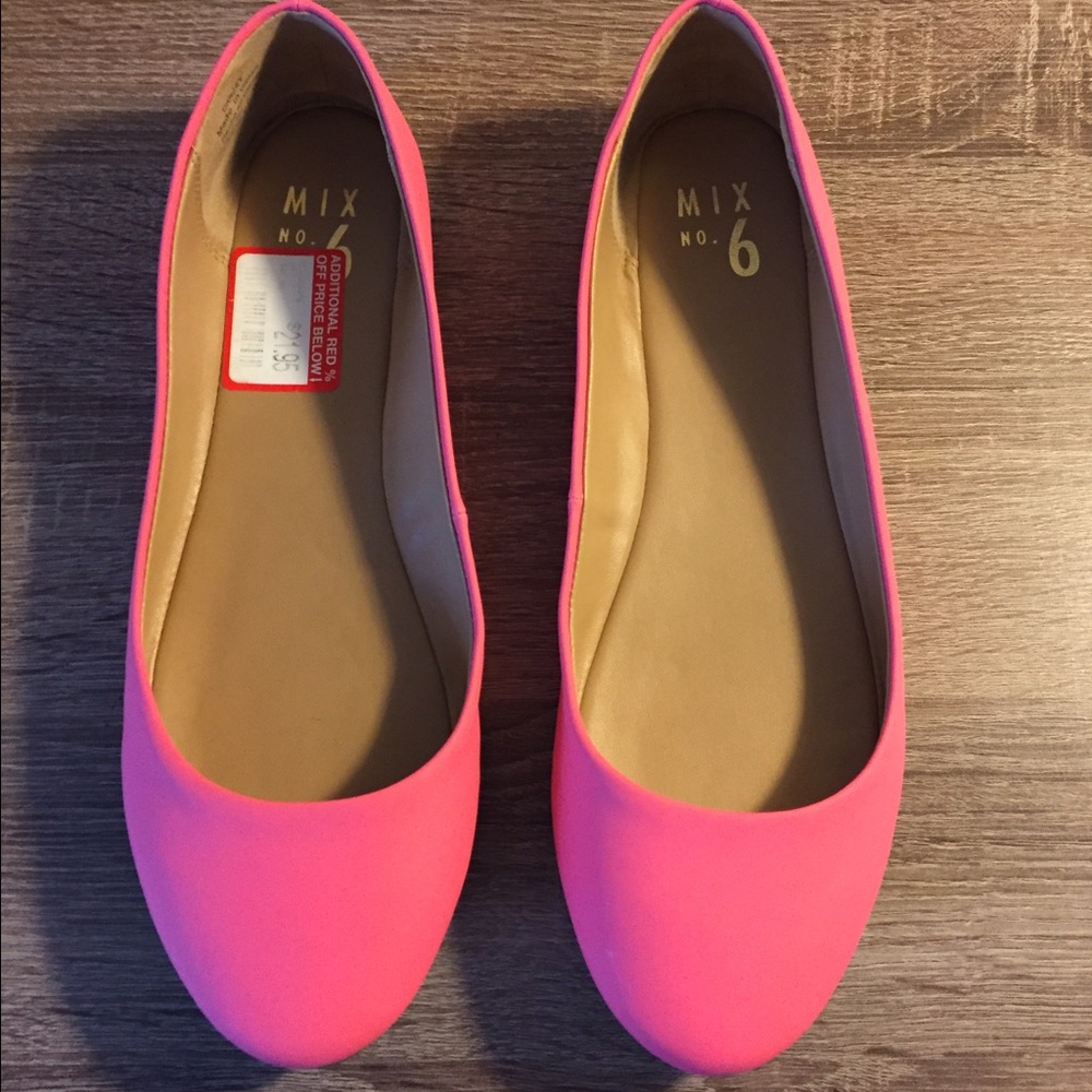 Mix #6 Hot Pink Ballet Flats