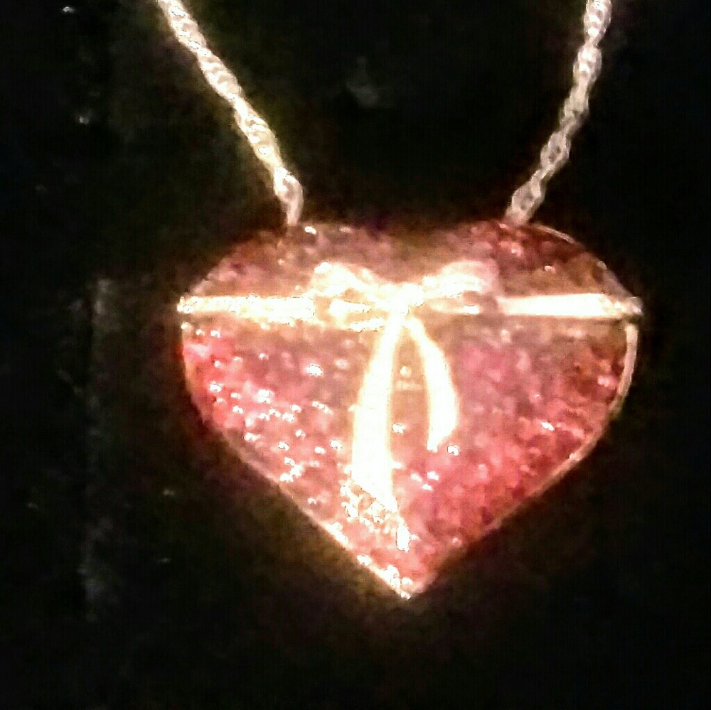 Ruby & Diamonds accent on Sterling Silver necklace