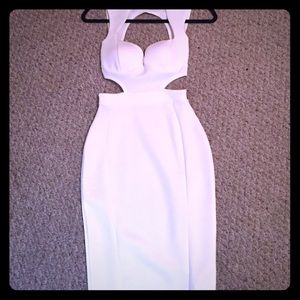 Boohoo midi cutout bodycon dress