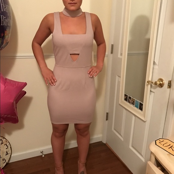 Choker body con dress mauve - Picture 5 of 8