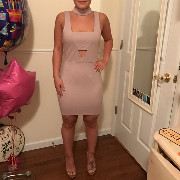 Choker body con dress mauve - Picture 6 of 8