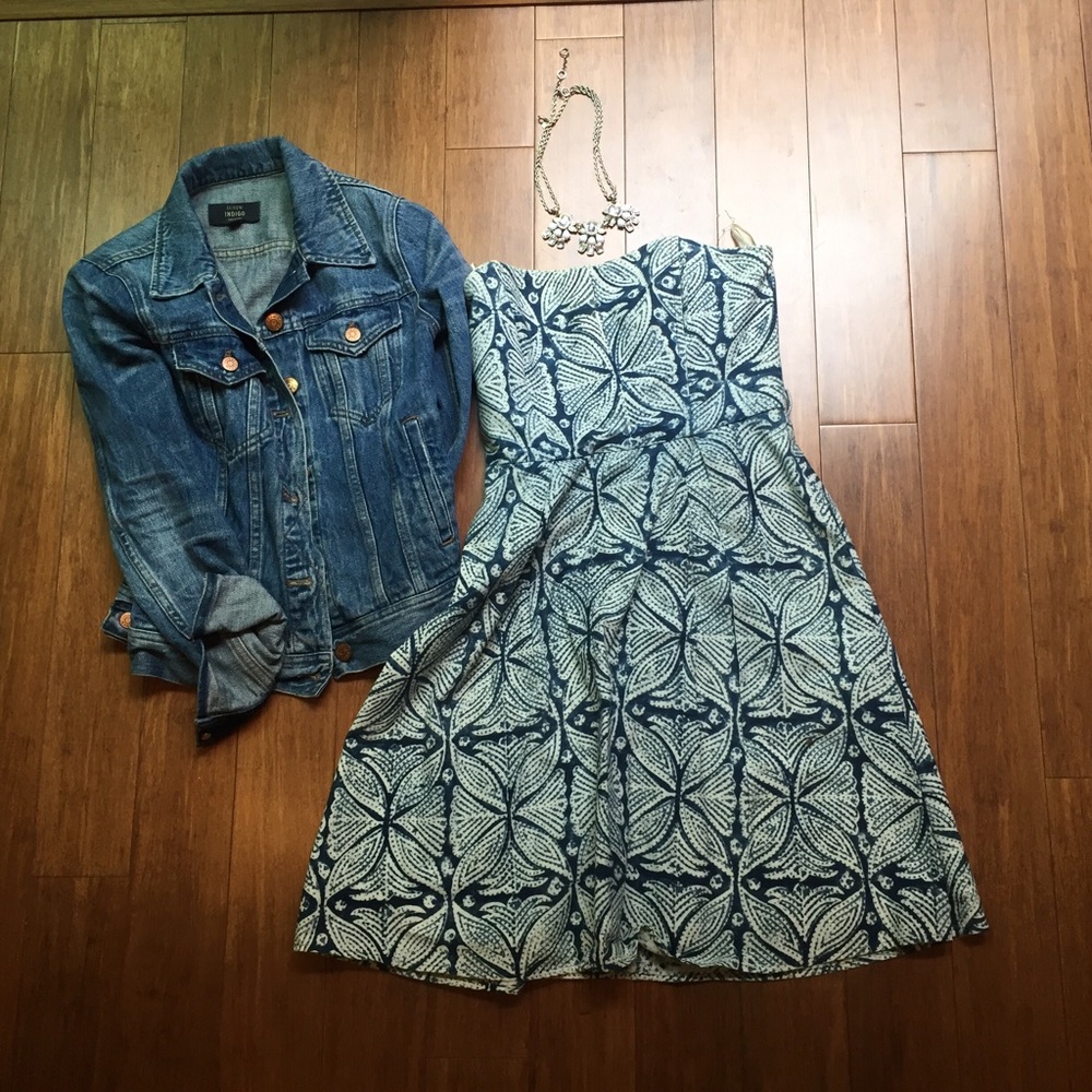 Strapless spring dress