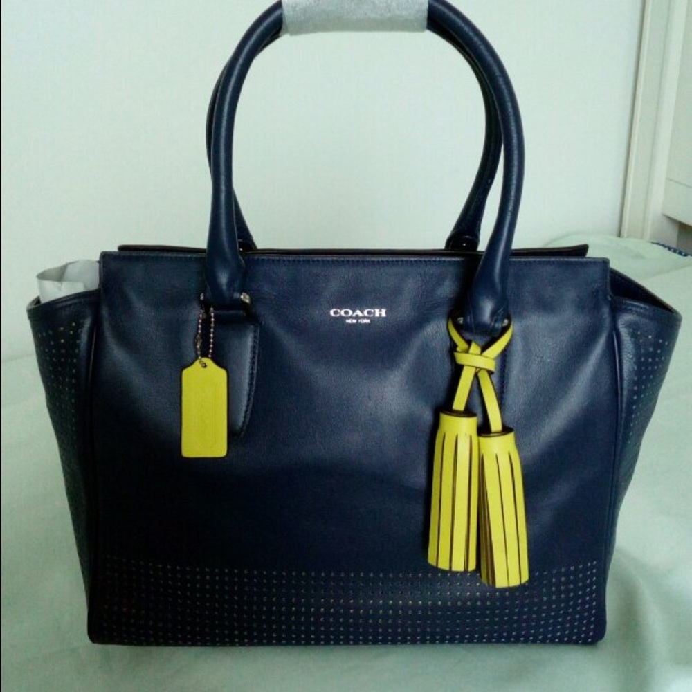 Coach Legacy Candace Medium Carryall Blue Handbag