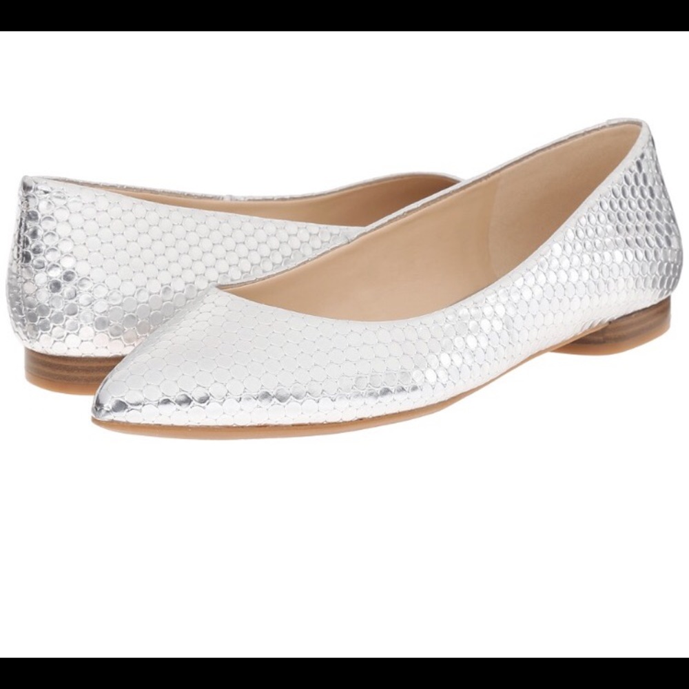 Nine West silver flats