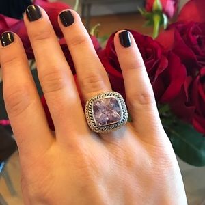 David yurman ring, copy. Silver/gold, light purple