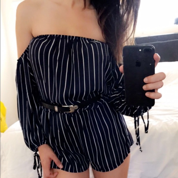 off the shoulder // romper - Picture 2 of 5