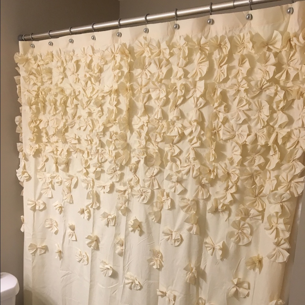 Ivory shower curtain