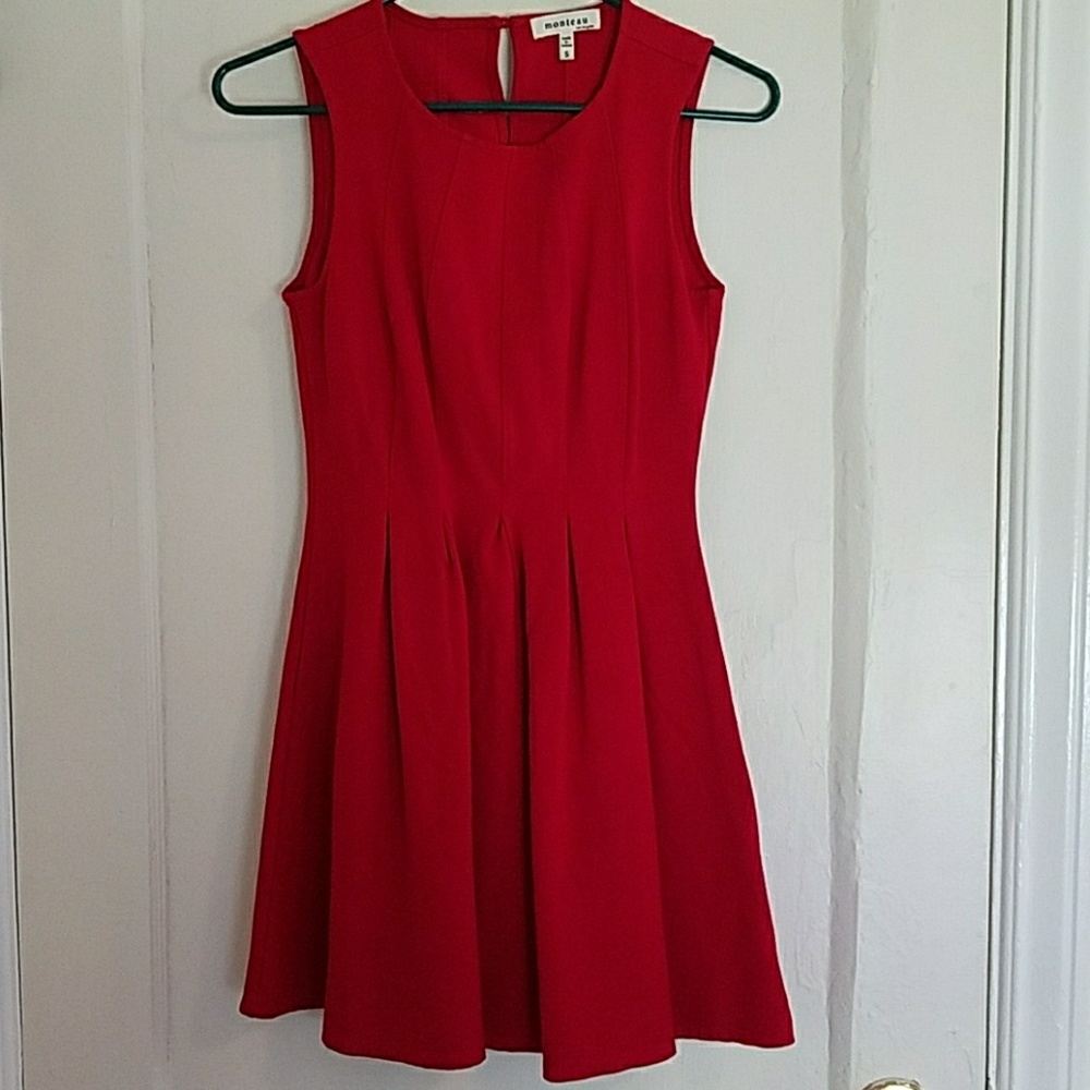 monteau pleated mini dress