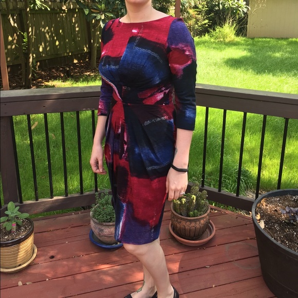 Vintage Dresses & Skirts - Chic curvy vintage wool dress, size 6