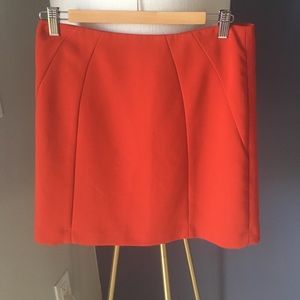 Red pencil skirt