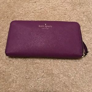 Kate Spade Purple Zip Around Wallet