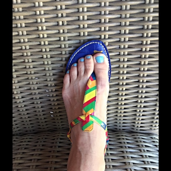 Show your true colors! Sam E rainbow flats NWOT - Picture 3 of 4