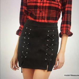 Black Suede Skirt!