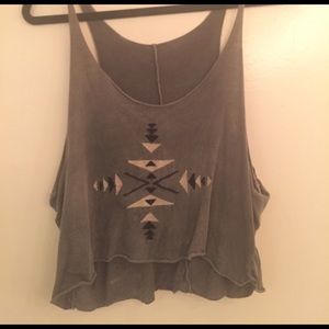 Brandy Melville tribal pattern crop top