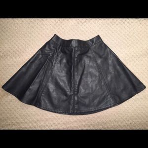 H&M (high wasted) black leather mini skirt