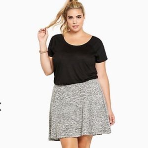 Marled Knit Skater Skirt