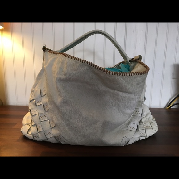 Mitzi Baker White Leather Handbag - Picture 2 of 7
