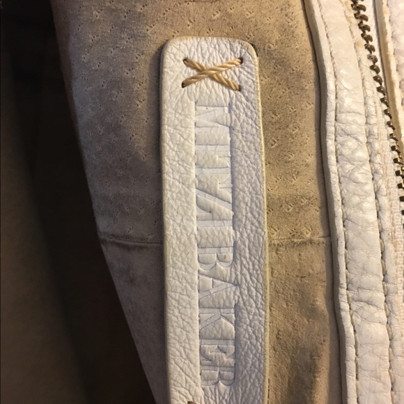 Mitzi Baker White Leather Handbag - Picture 5 of 7