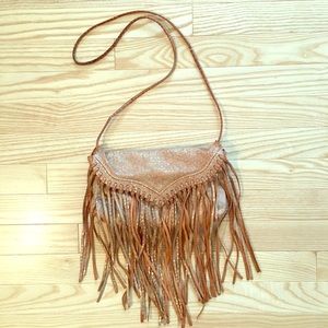 Sterling fringe clutch Susan Farber