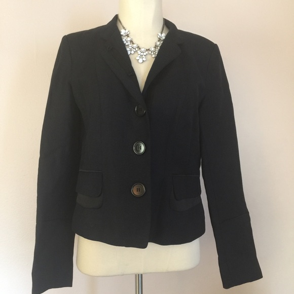 H&M Jackets & Blazers - H&M Navy Preppy Blazer with Black Trim Classic 8