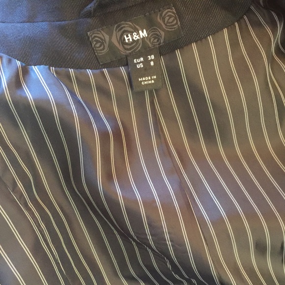 H&M Navy Preppy Blazer with Black Trim Classic 8 - Picture 6 of 6