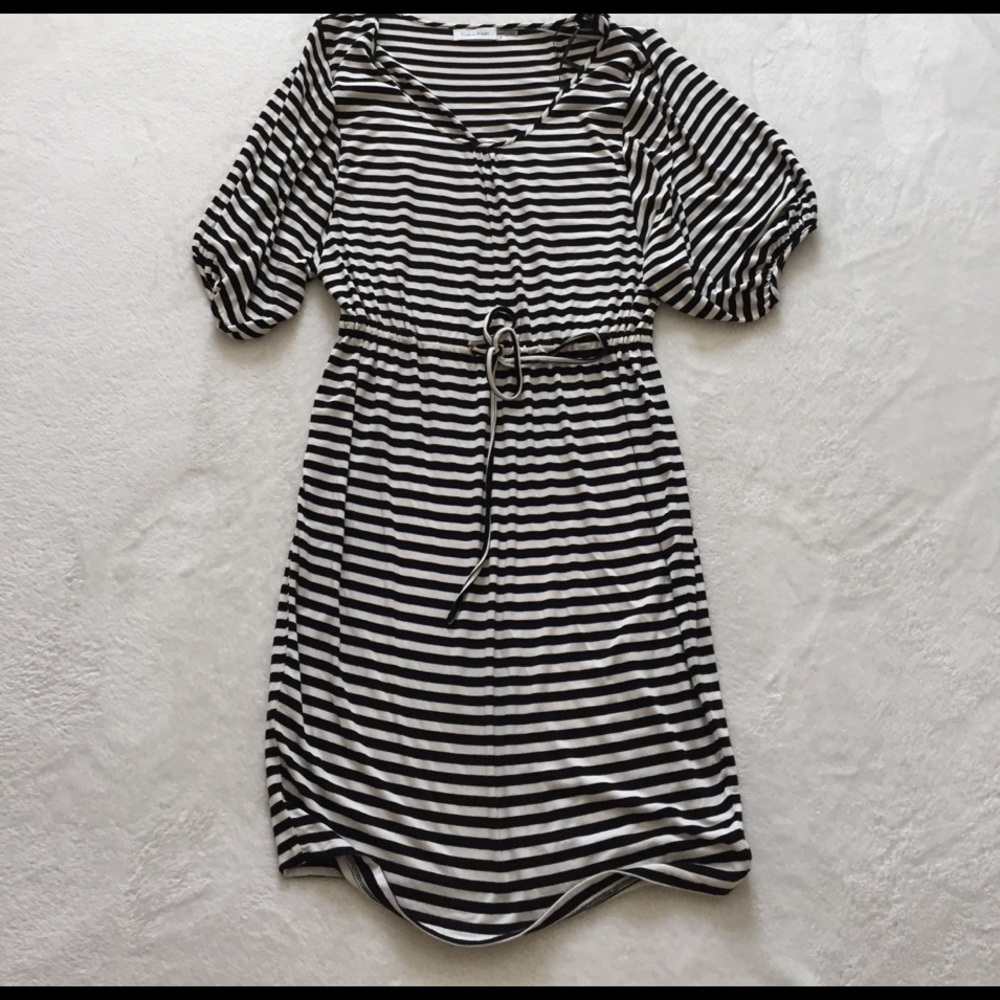 Stripped Calvin Klein Jersey Knit Dress