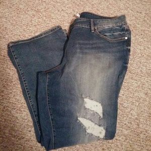 Torrid plus size flare distressed jeans size 22