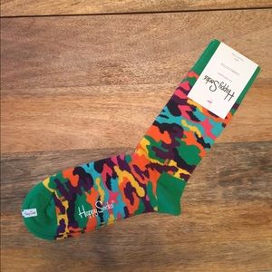 Happy Socks Men's Socks - Green Camouflage
