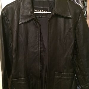 Wilsons Genuine Leather Black Jacket, Women's S