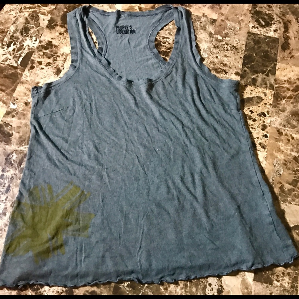 People's liberation gray lightweight tank top med