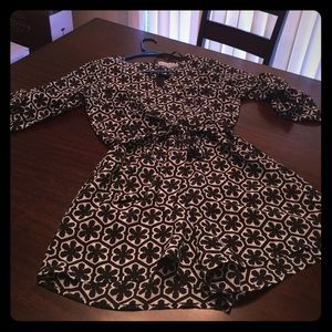 Black and white short jumpsuit