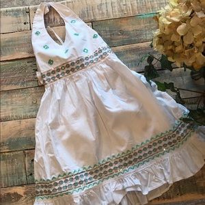 Adorable white halter dress