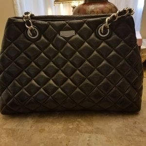 Kate Spade Black Quilted Leather Handbag