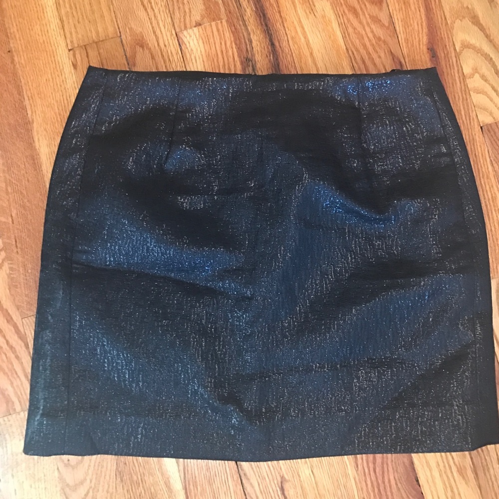 J Crew black sparkly silk miniskirt never worn