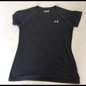 Under Armour Tops - under armour semi-fitted vneck grey tee size M Under Armour Tops - under armour semi-fitted vneck grey tee size M