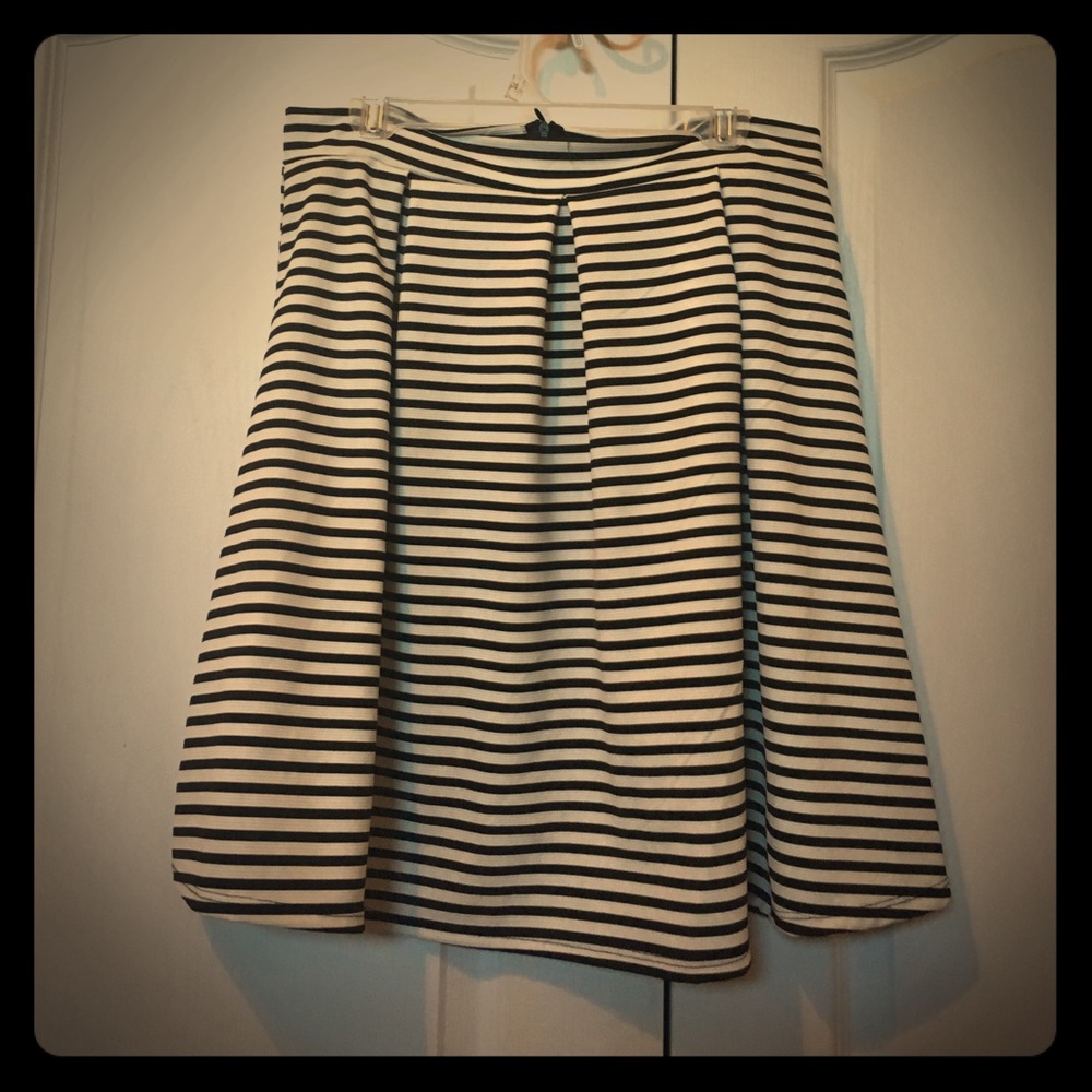 Striped A-Line Skirt
