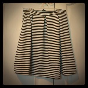 Striped A-Line Skirt