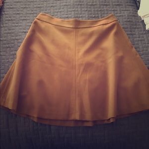 Size 4 Loft, camel colored short A-line skirt